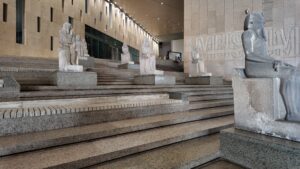 Grand Hall in Grand Egyptian Museum 4K Video - Colossal Statue King Ramesses II