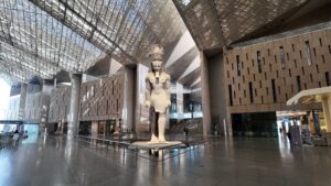 Grand Hall in Grand Egyptian Museum 4K Video - Colossal Statue King Ramesses II 3
