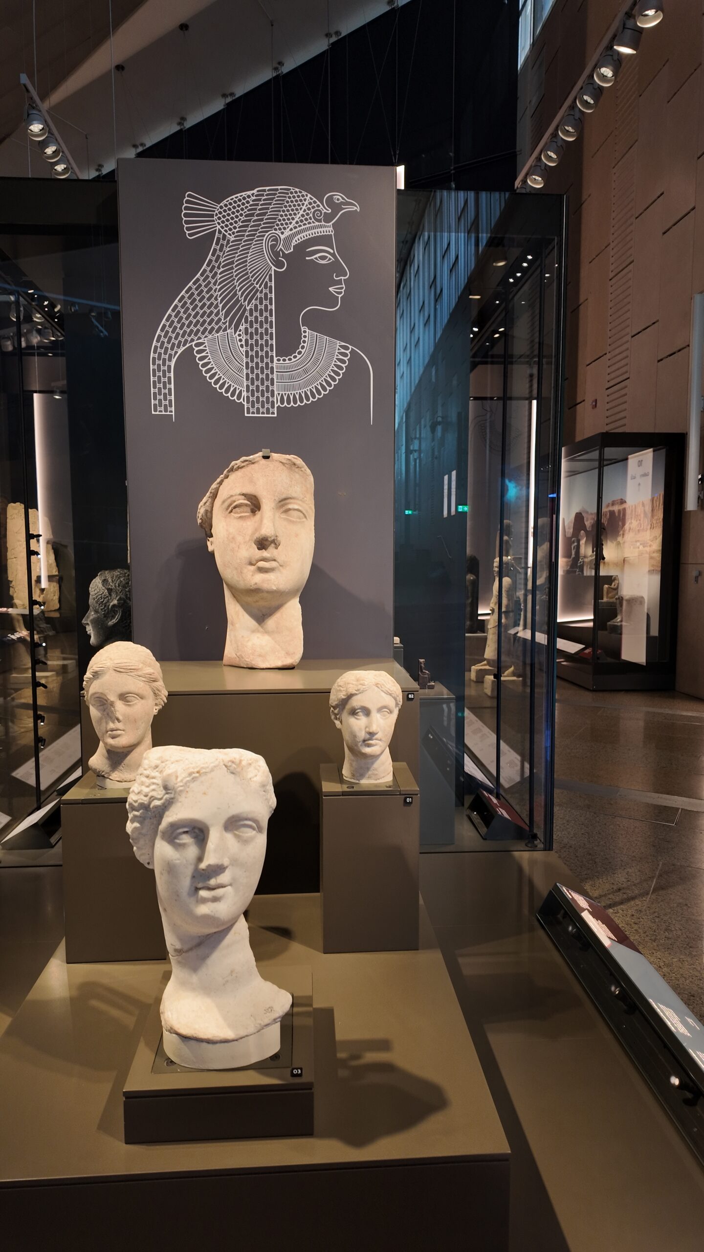 Hall Gallery 11 in Grand Egyptian Museum 4k video