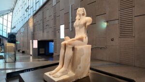 Hall Gallery 2 in Grand Egyptian Museum 4k video