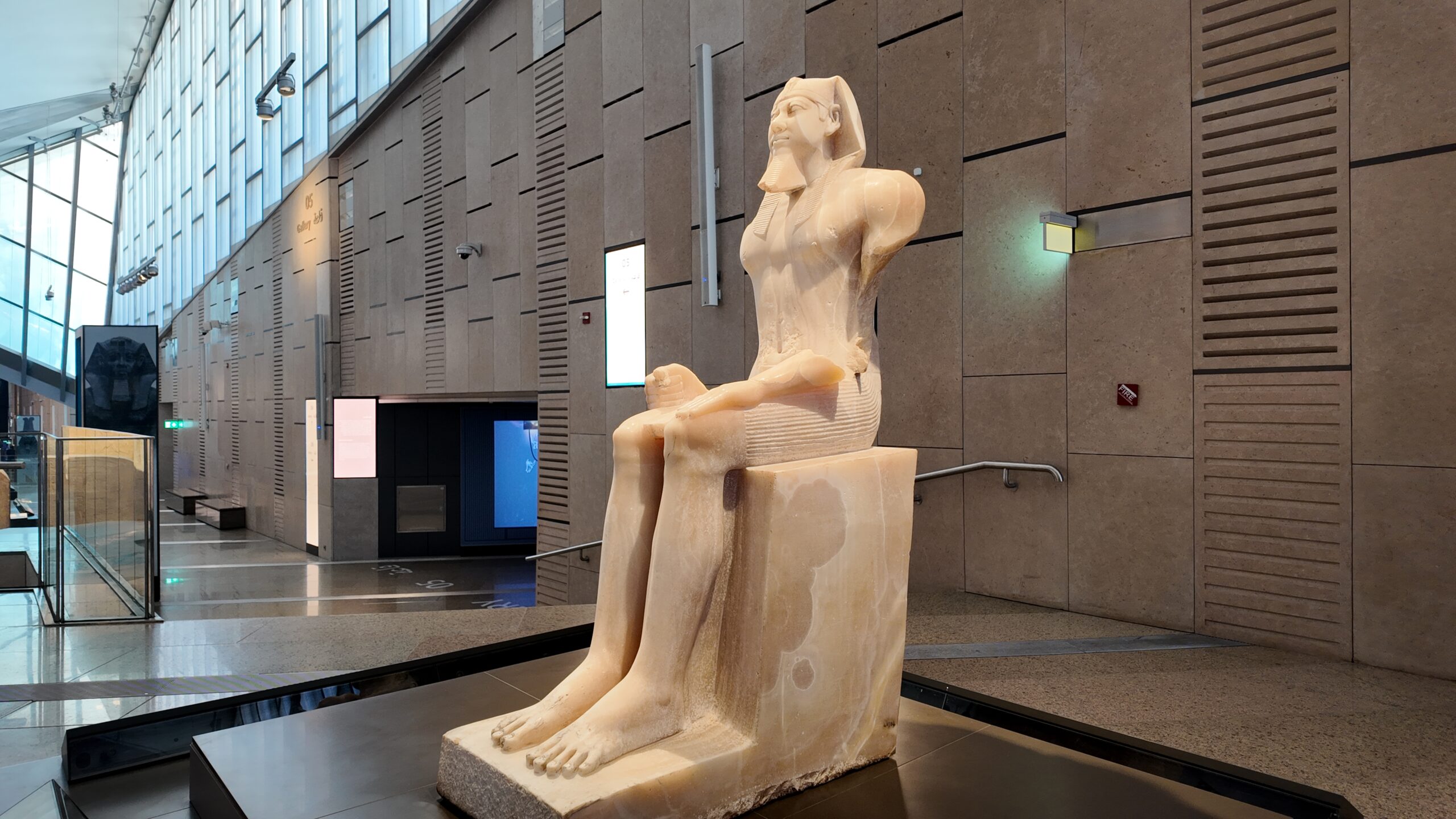 Hall Gallery 2 in Grand Egyptian Museum 4k video