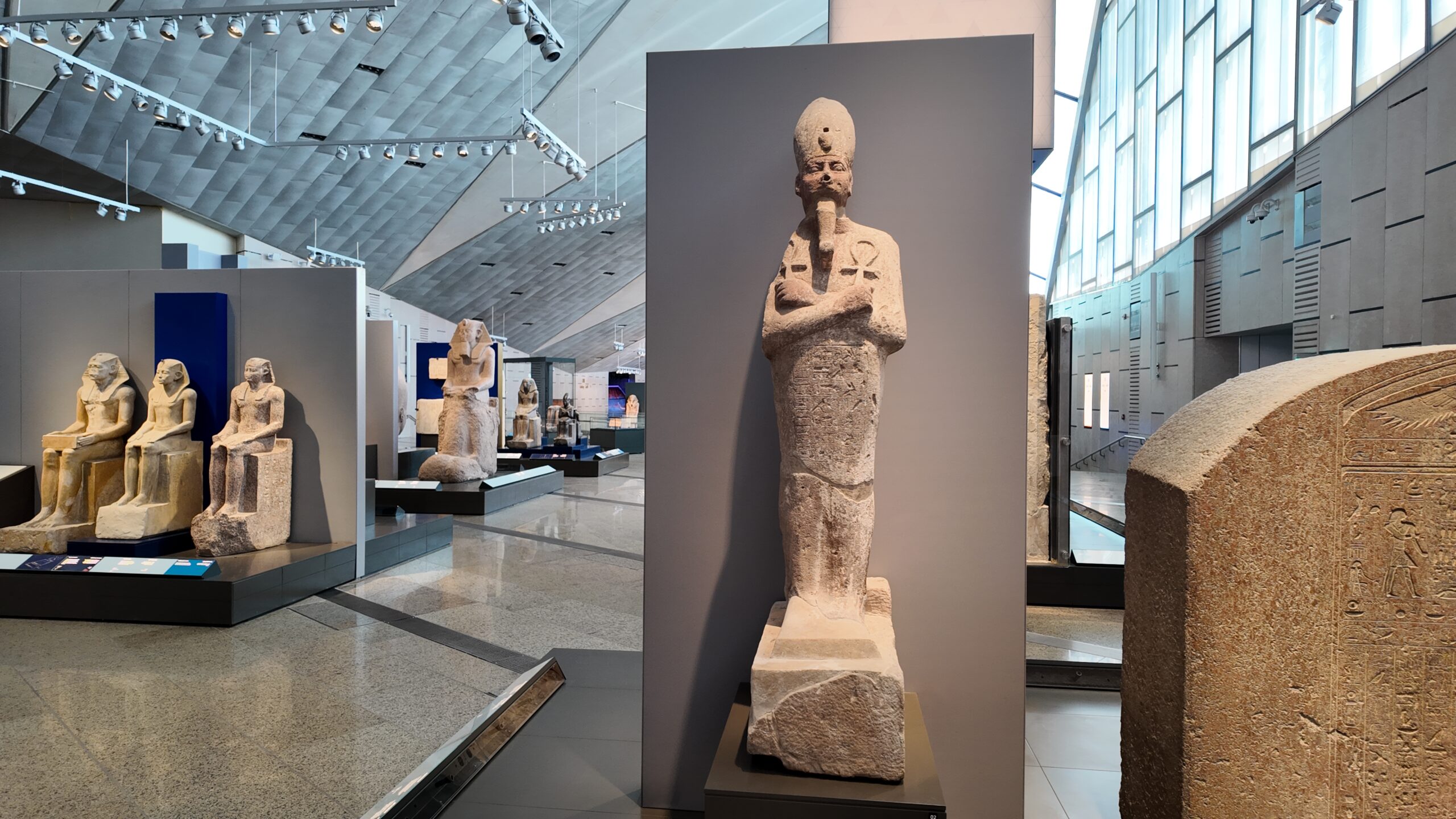 Hall Gallery 5 in Grand Egyptian Museum 4k video