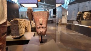 Hall Gallery 8 in Grand Egyptian Museum 4k video 2