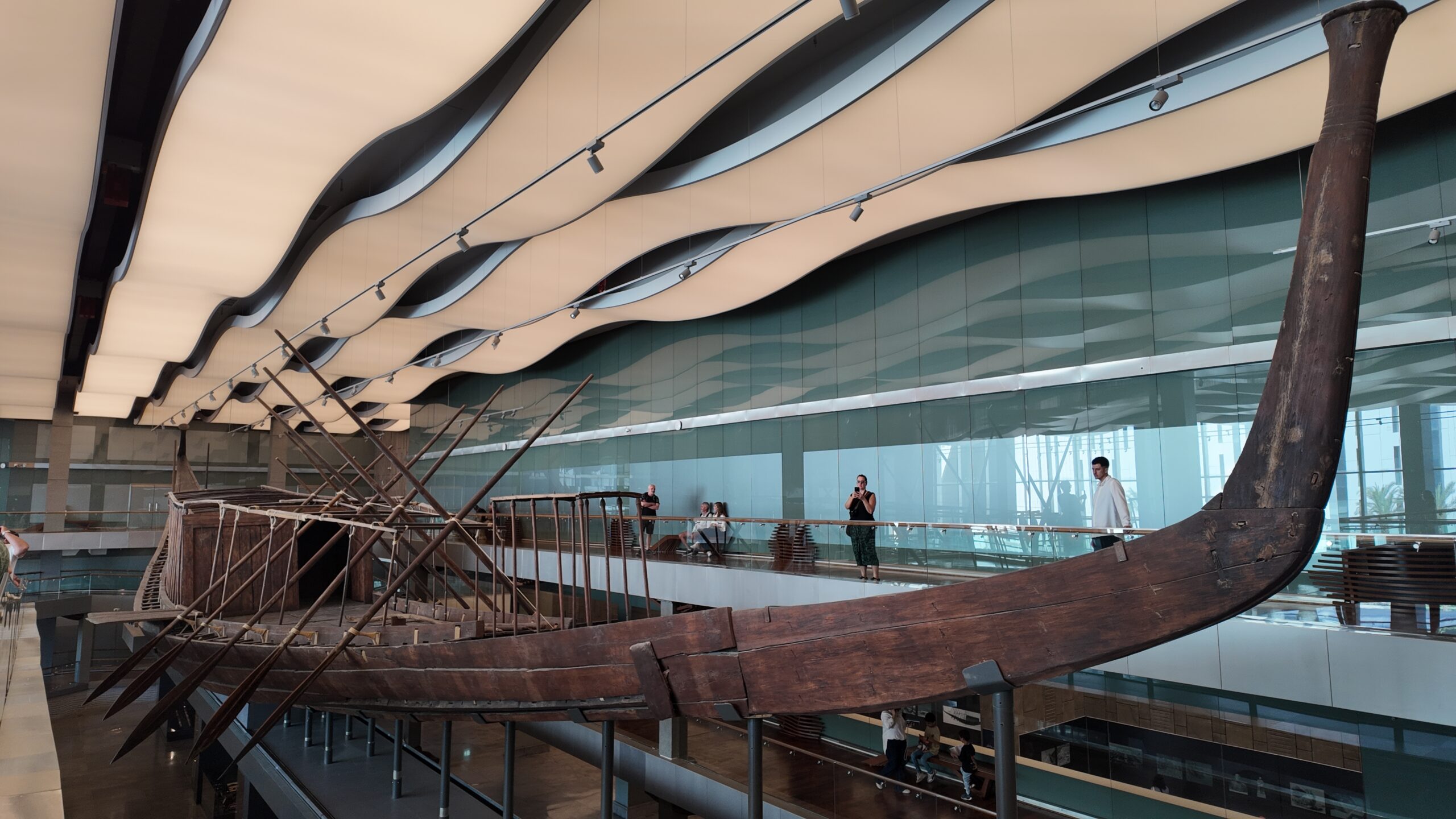 King Khufu’s Boats in Grand Egyptian Museum 4K Video