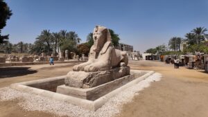 Alabaster Sphinx Statue of Queen Hatshepsut Mit Rahina