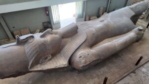 Limestone Colossus Statue of King Ramesses II Mit Rahina The Memphis Open-Air Museum